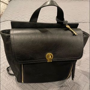 Fossil Black Backpack